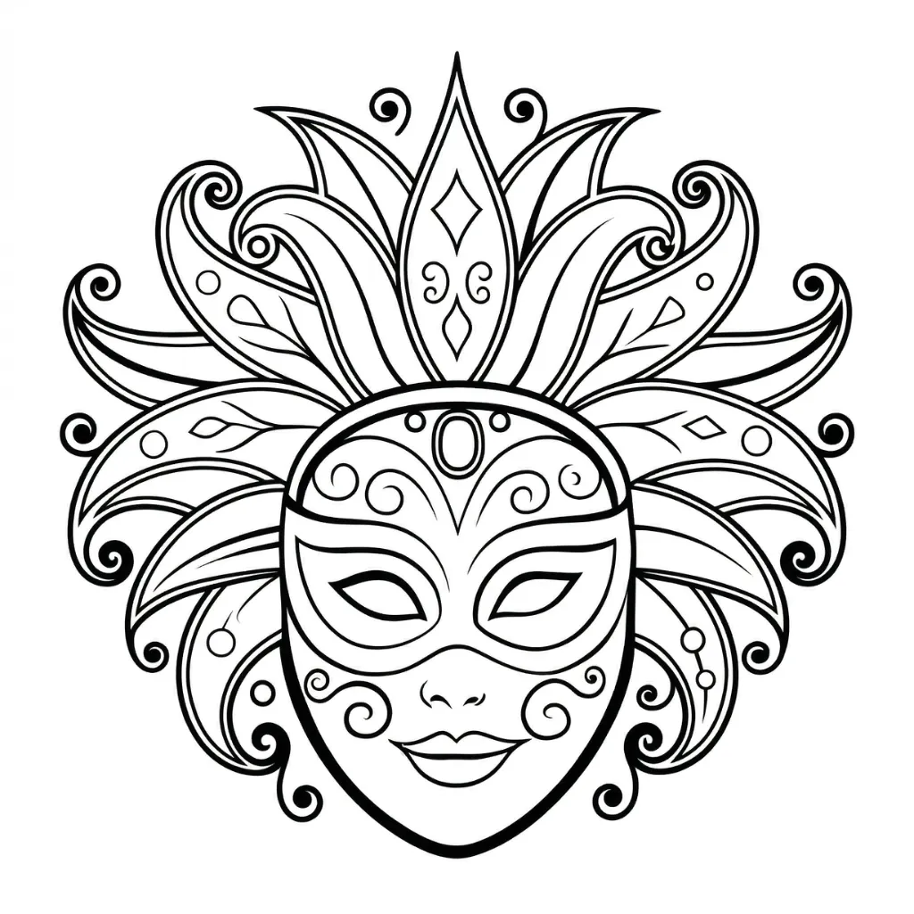 Antifaz 20 para colorear gratis