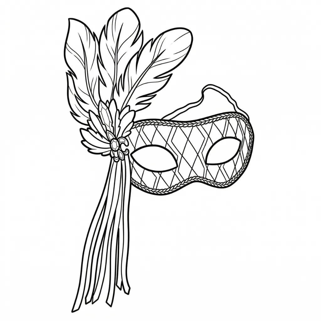 Antifaz 21 para colorear para niños para imprimir gratis