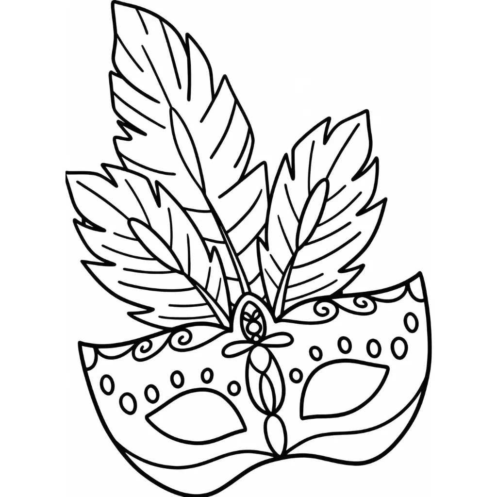 Antifaz 23 para colorear para imprimir pdf gratis