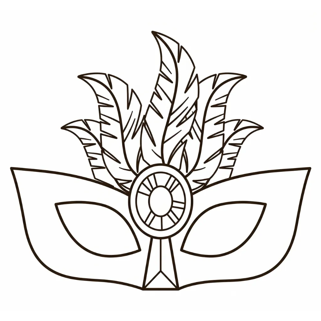 Antifaz 3 para colorear en línea gratis