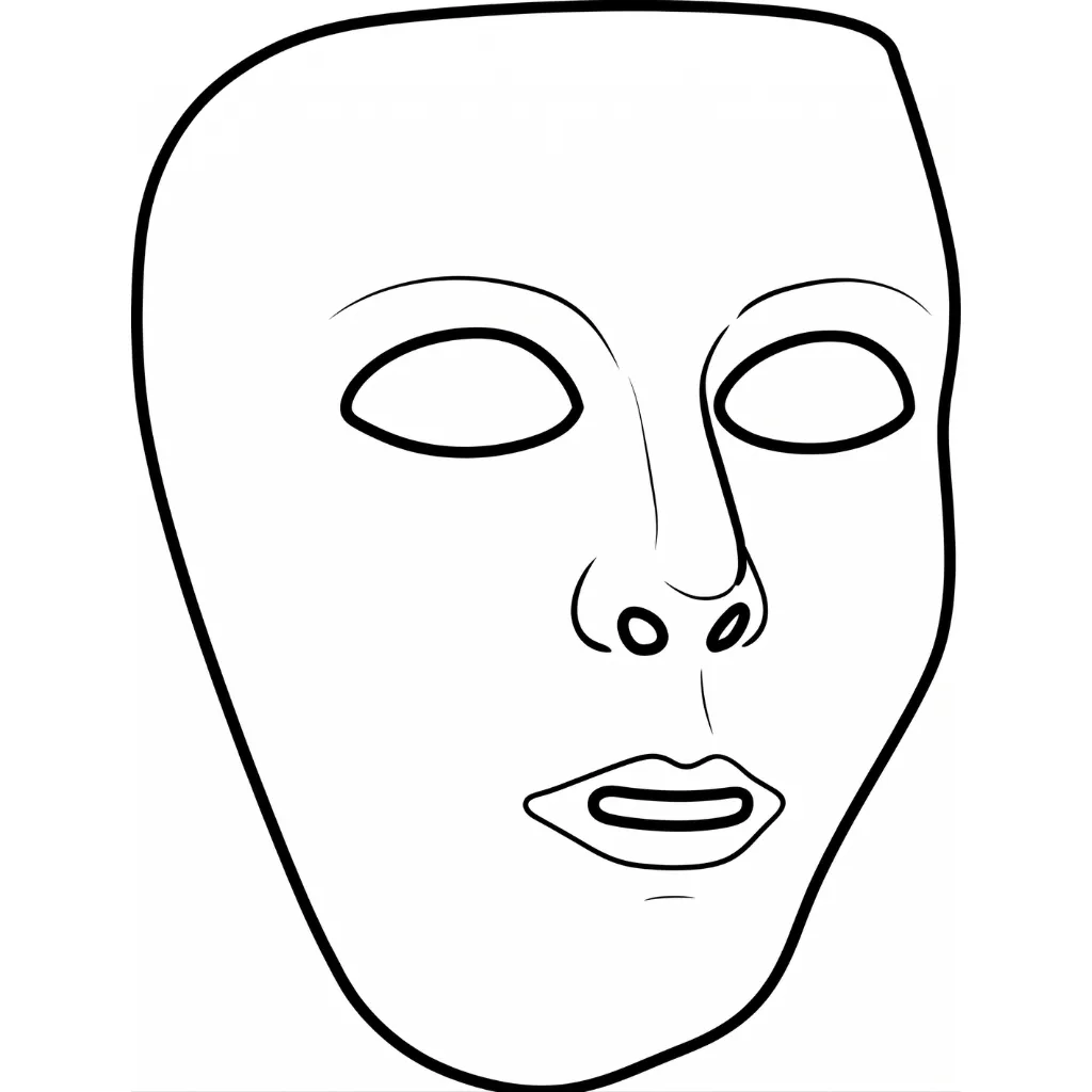 Antifaz 4 para colorear para imprimir