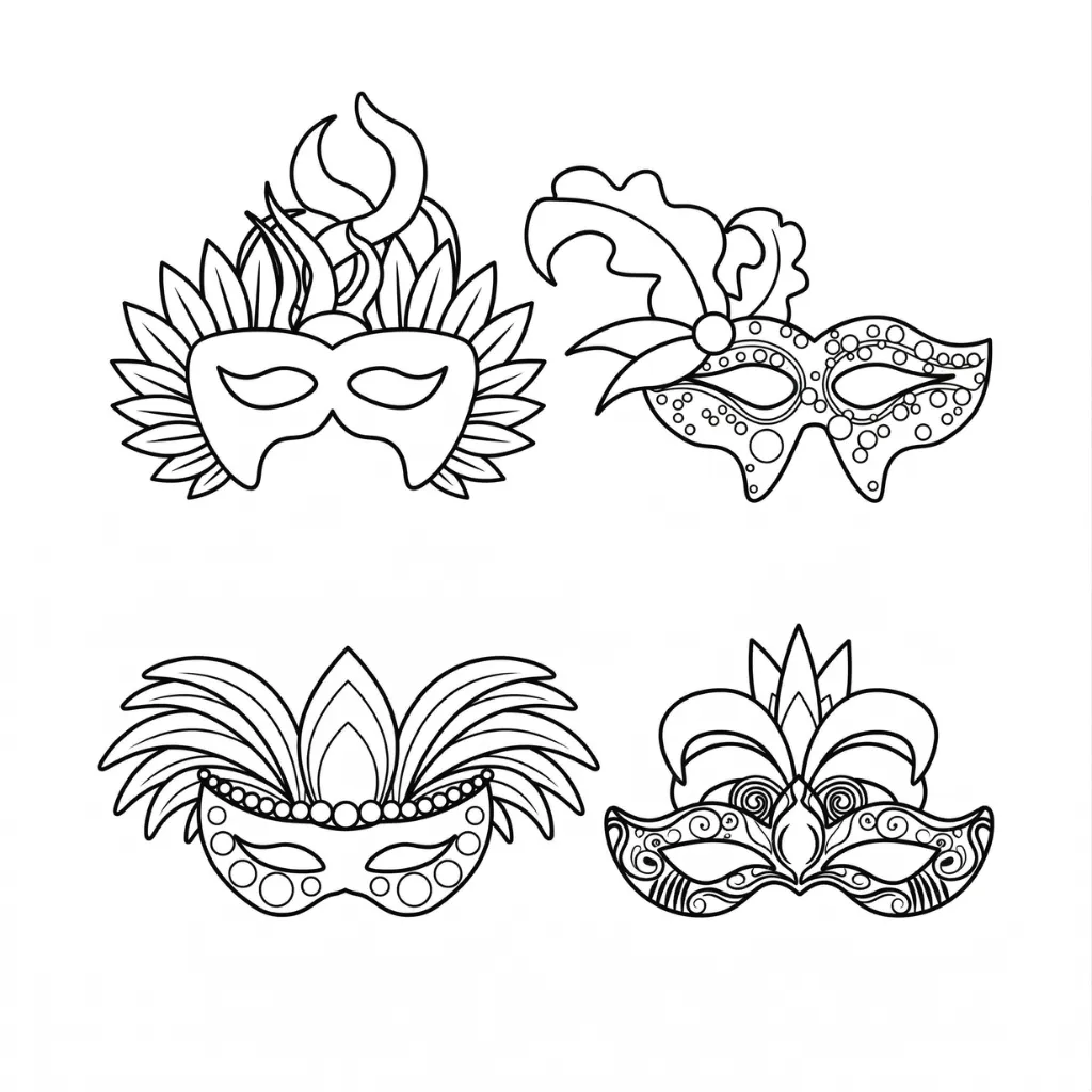 Antifaz 5 para colorear para imprimir