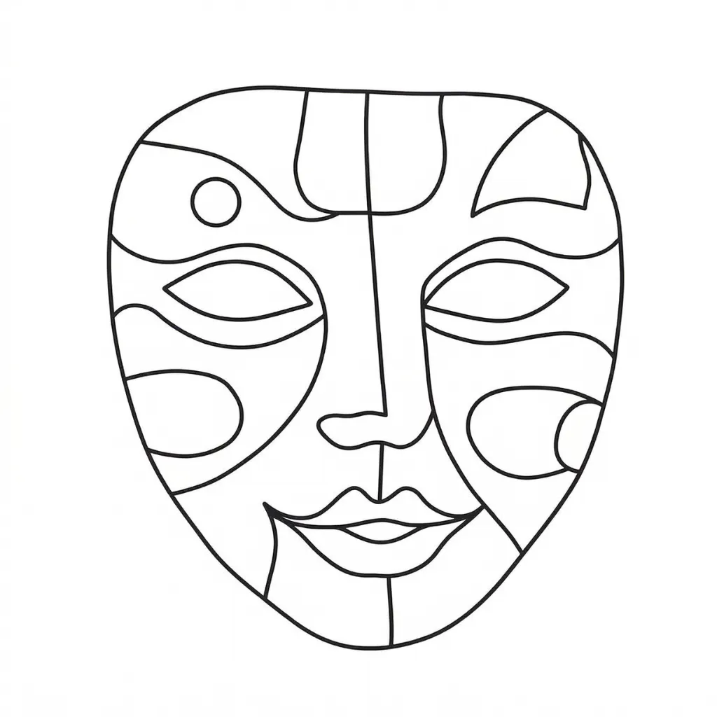 Antifaz 6 para colorear en línea gratis
