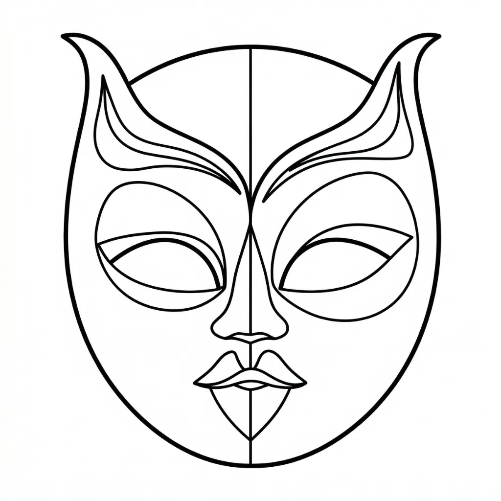 Antifaz 8 para colorear de para niños