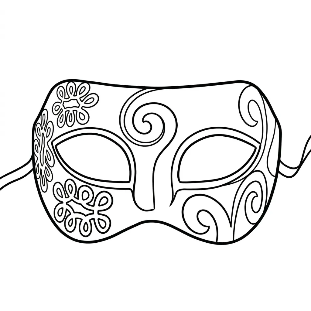 Antifaz 9 para colorear para imprimir para niño de 12 años