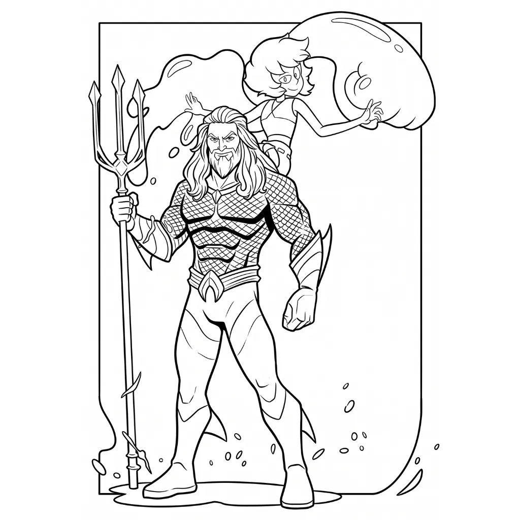 Aquaman 12 de niño para colorear para imprimir