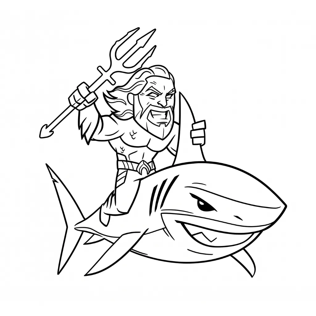 Aquaman 19 para colorear para imprimir para niño de 7 años