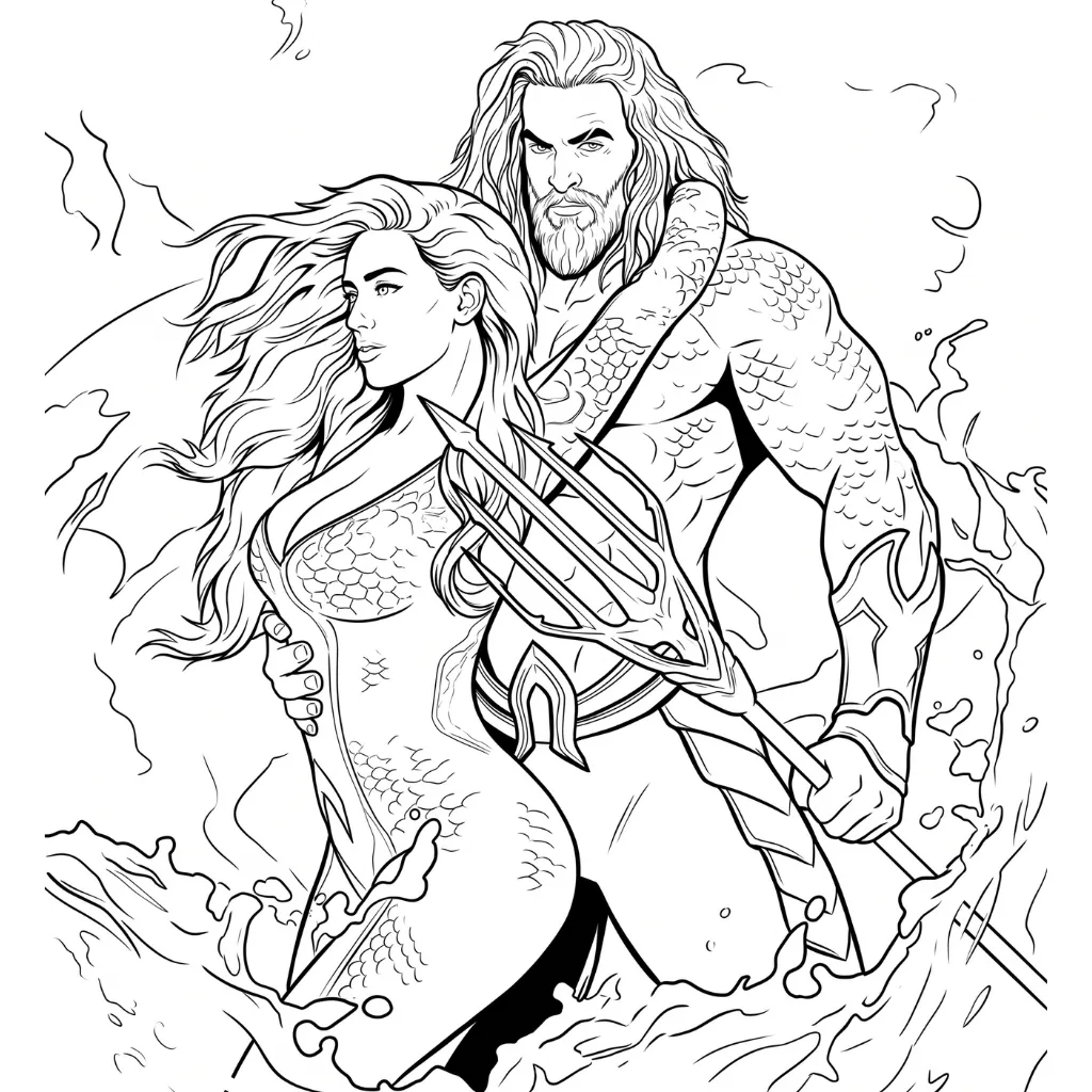 imprimir Aquaman 2 para colorear