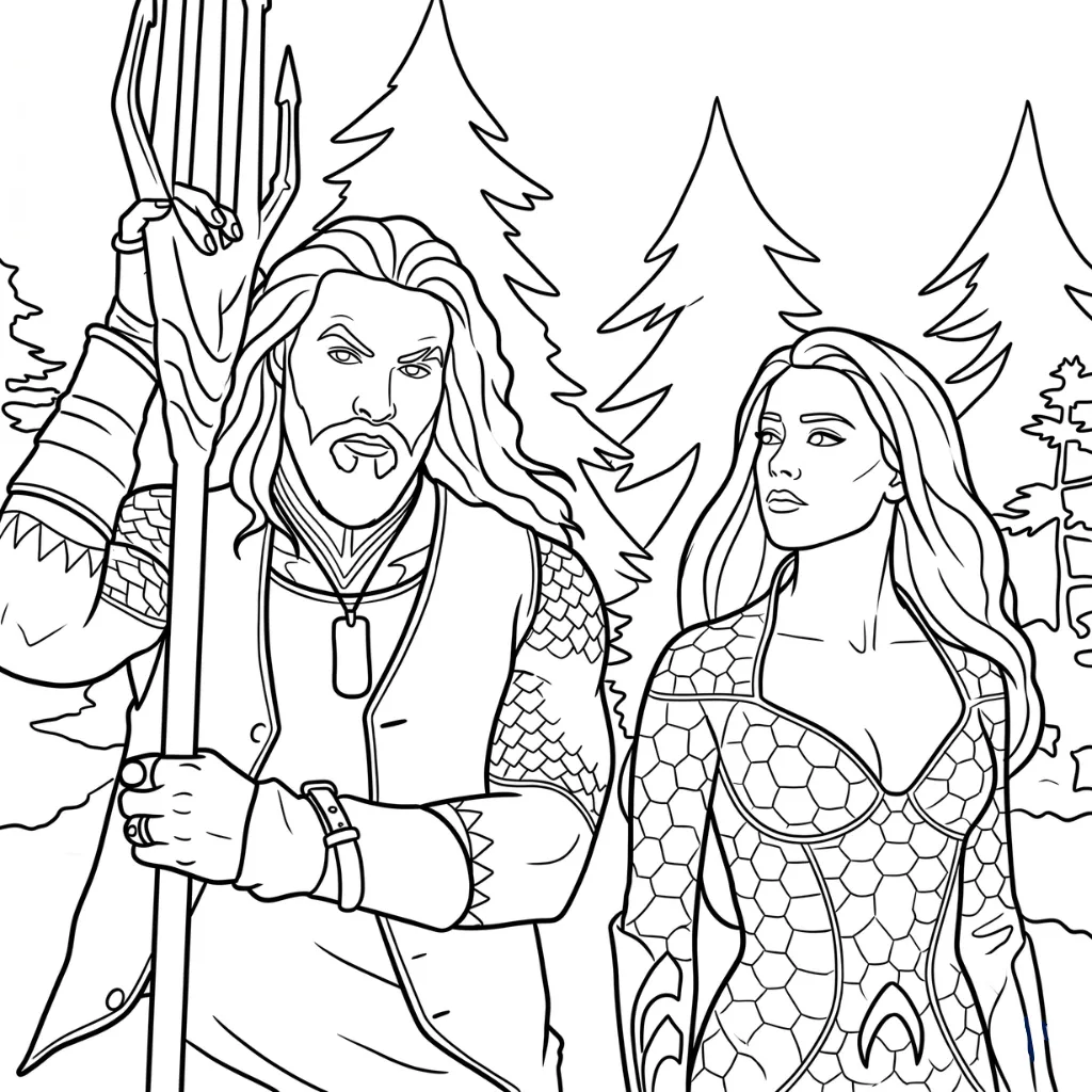 Aquaman 22 para colorear y aprendizaje