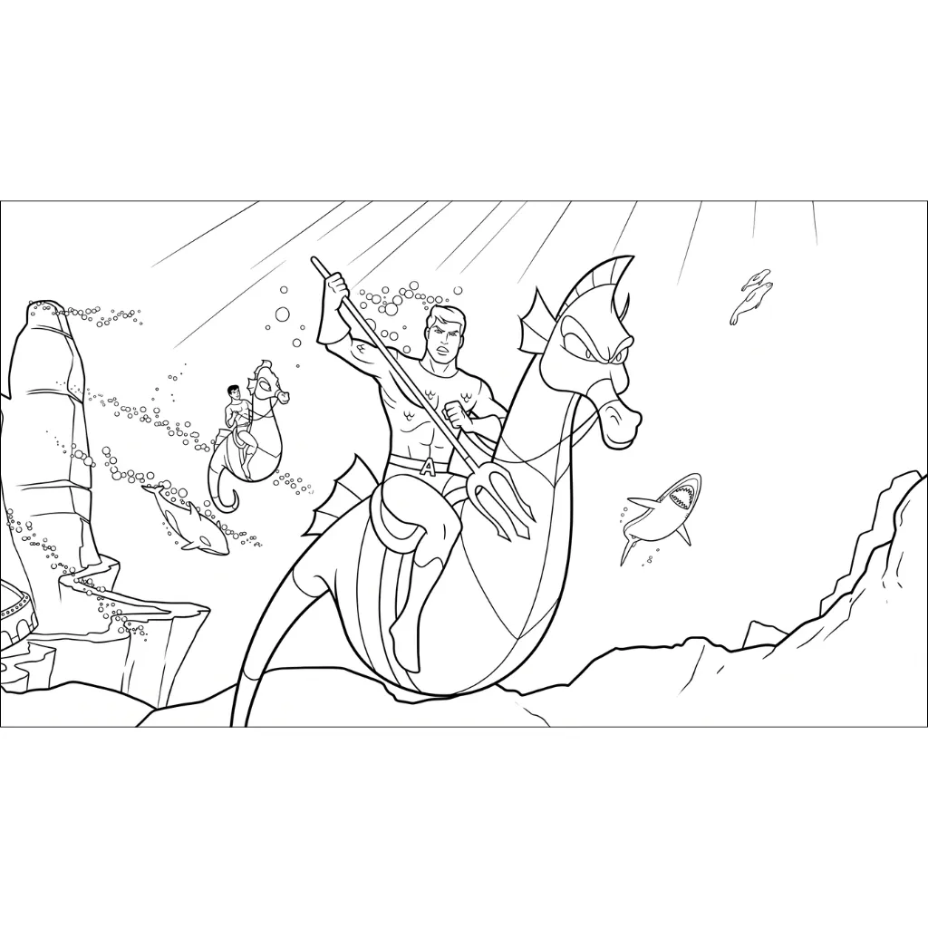 Aquaman 23 para colorear de para niños