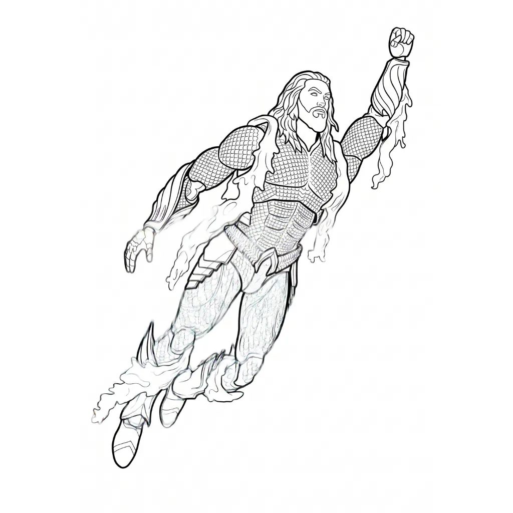 Aquaman 4 para colorear y recortar para imprimir