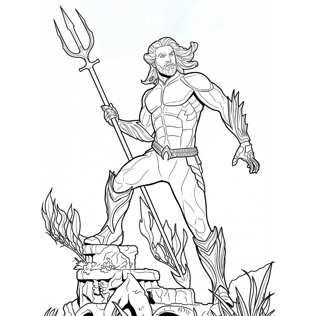 para imprimir Aquaman 6 para colorear gratis