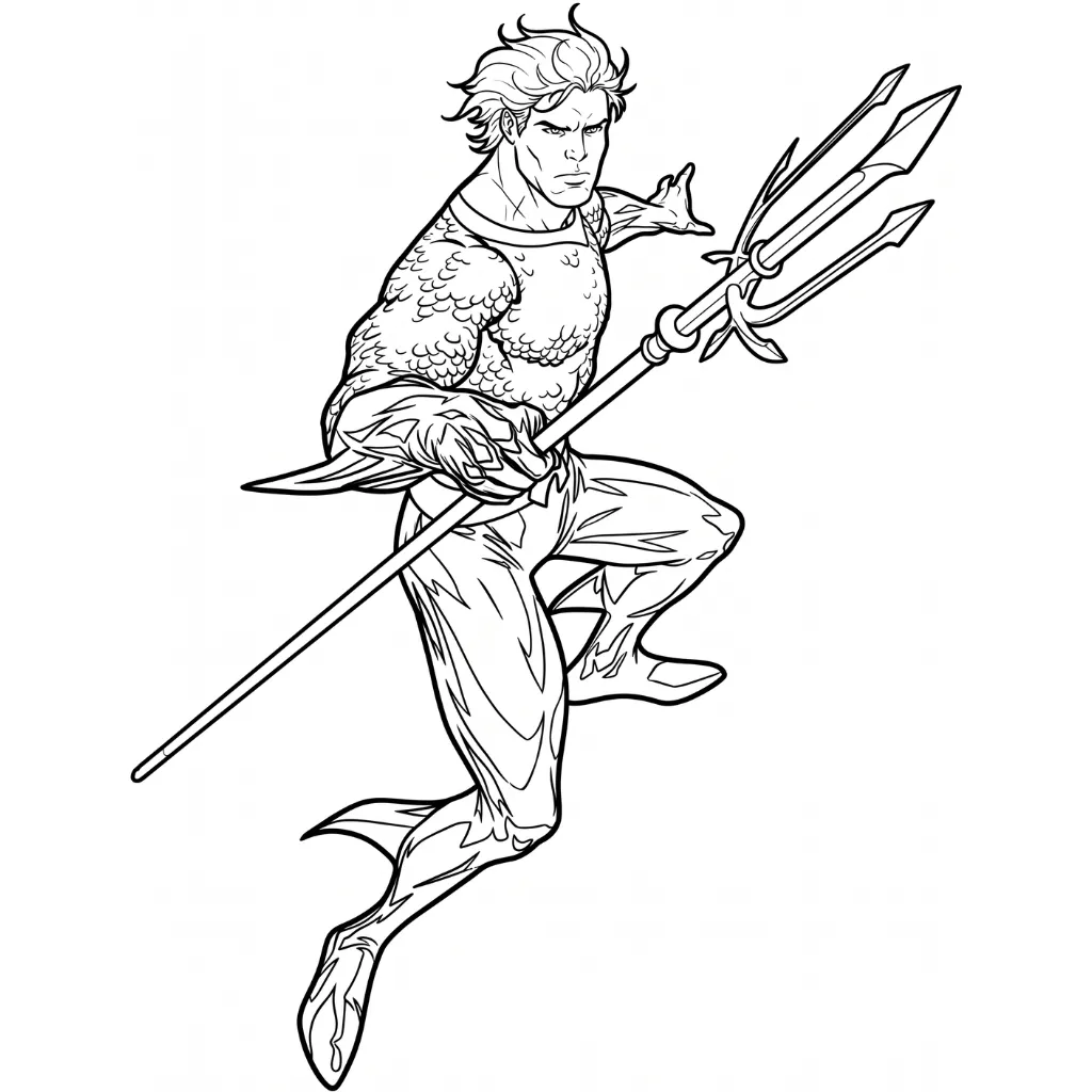 Aquaman 7 para colorear para imprimir gratis