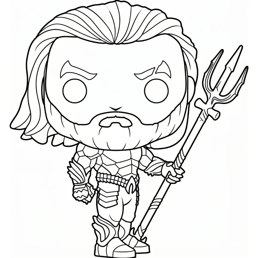 Aquaman 9 para colorear y aprendizaje