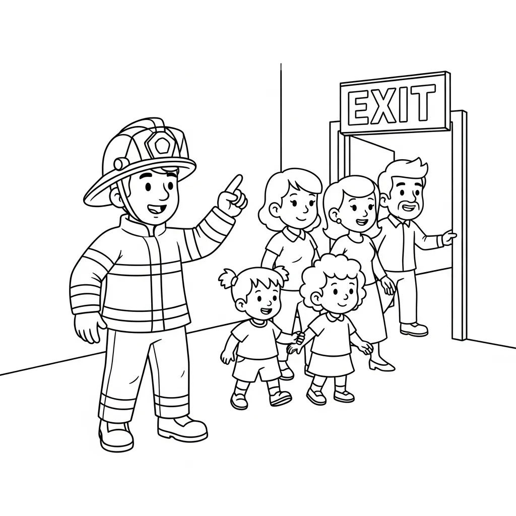 Bombero 1 Malvorlagen für die Grundschule