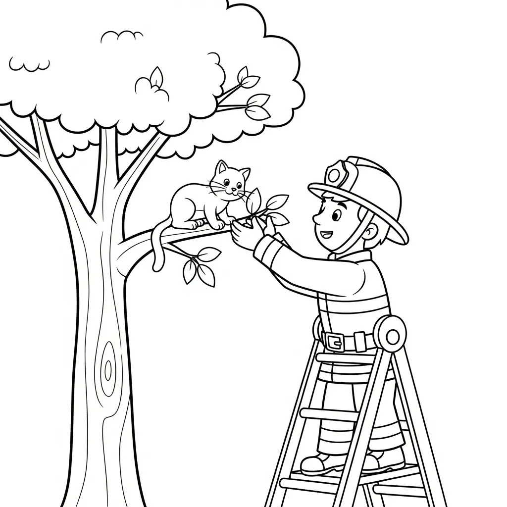 Bombero 15 ausdruckbare Malvorlagen für Kinder