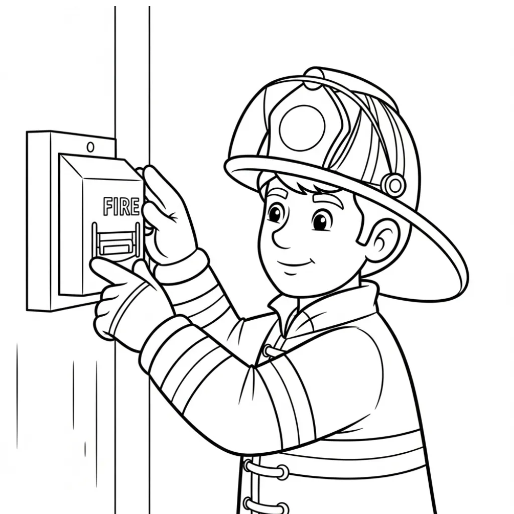 Bombero 16 Malvorlagen für Kinder zum Herunterladen