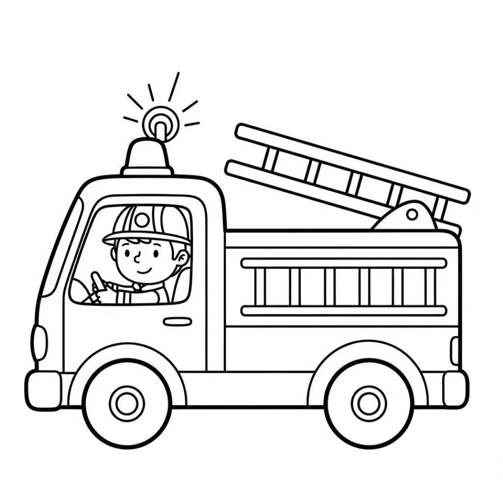 Bombero 4 ausdruckbare Malvorlagen für Jungen
