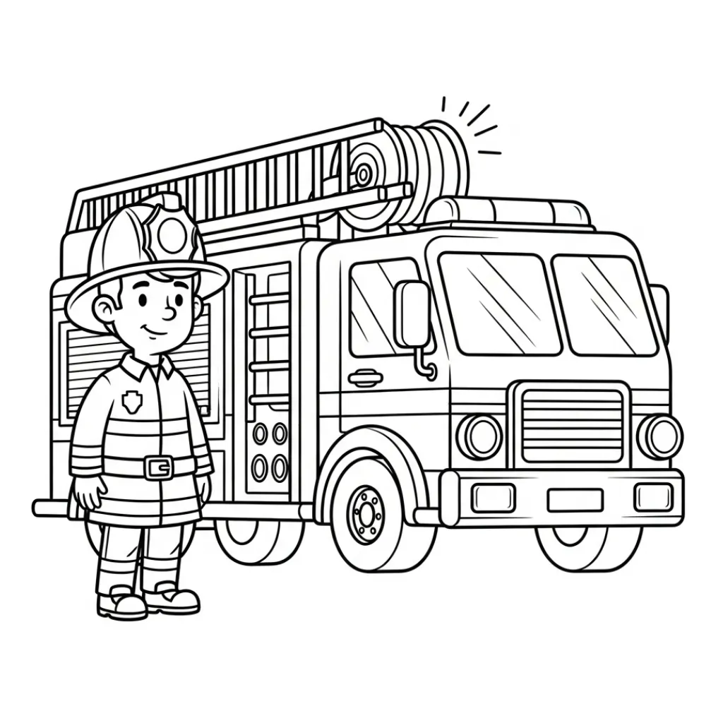 Bombero 5 ausdruckbare Malvorlagen für einen 12-jährigen Jungen