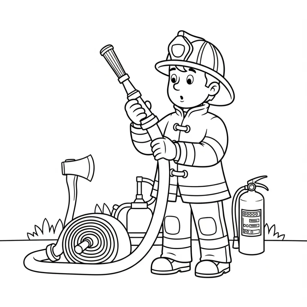 Bombero 8 Malvorlagen für einen 3-jährigen Jungen