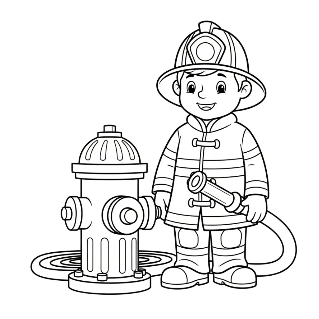 Bombero 9 ausdruckbare Malvorlagen für einen 6-jährigen Jungen