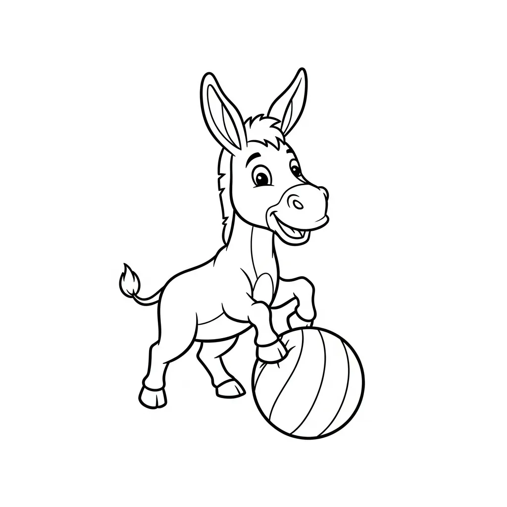 Burro 12 para colorear para imprimir pdf