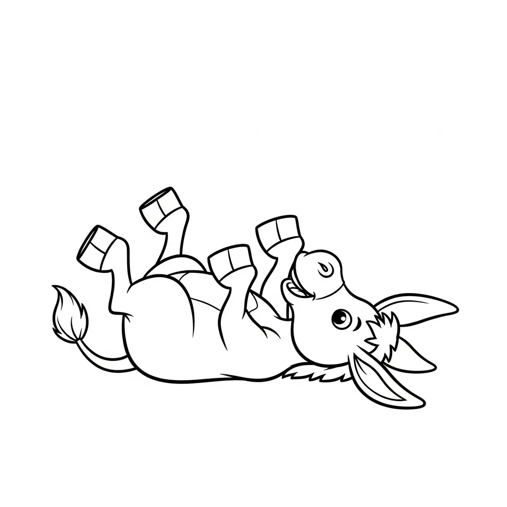 Burro 16 para colorear gratis en línea