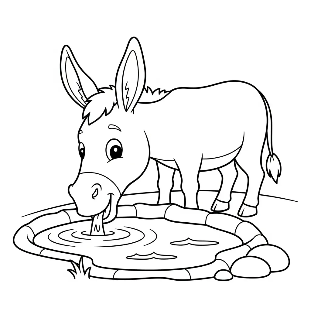 Burro 19 para colorear en línea