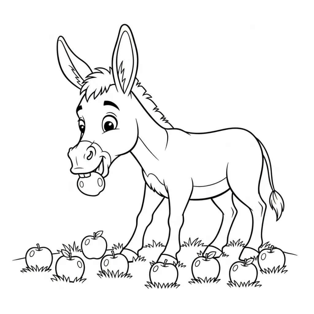 Burro 2 para colorear para imprimir gratis pdf