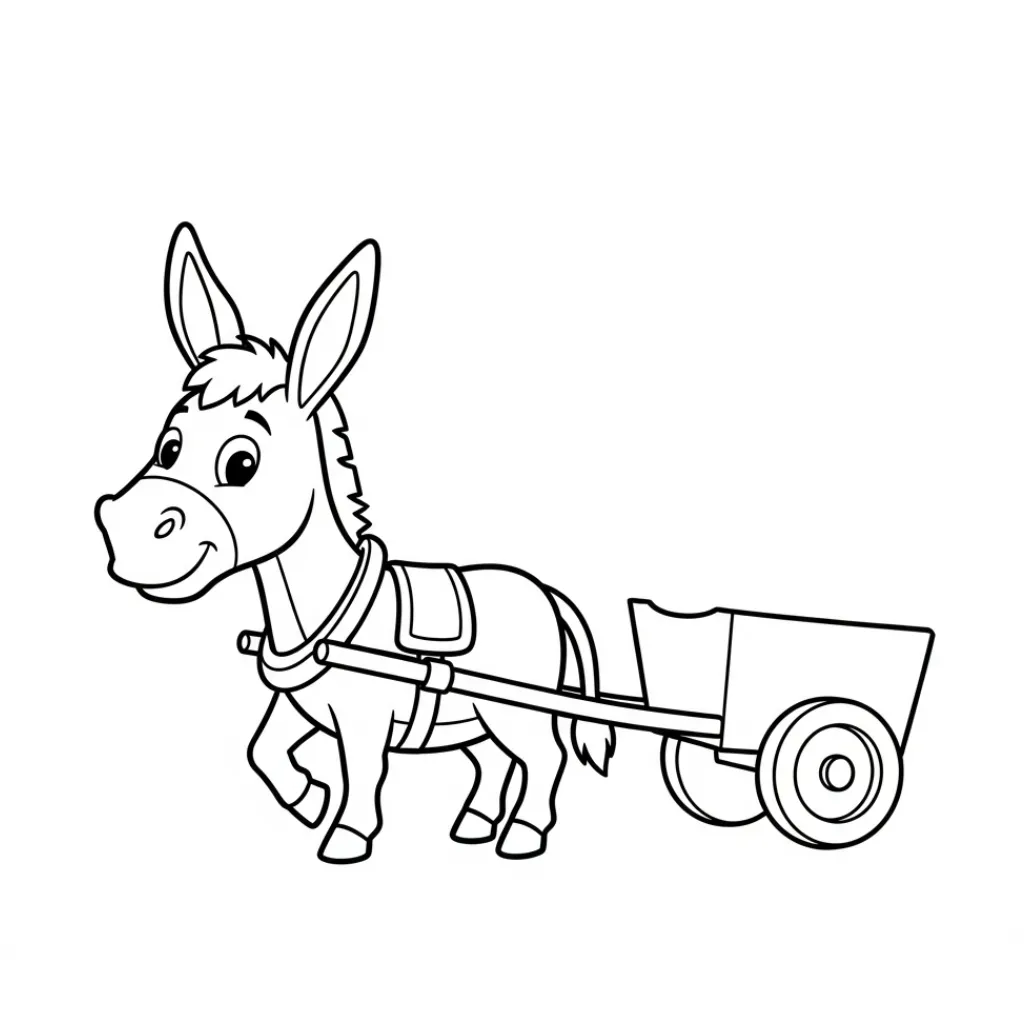 imagen para colorear Burro 24 niño