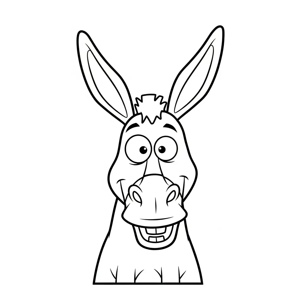 Burro 25 para colorear para imprimir para niño de 6 años