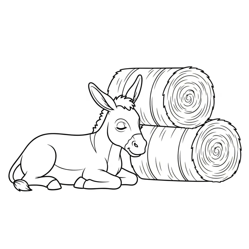 Burro 7 para colorear para imprimir gratis