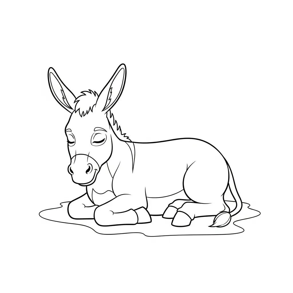 Burro 8 para colorear gratis