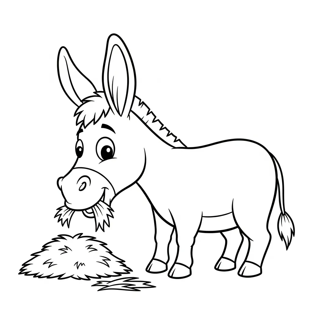 Burro 9 para colorear para imprimir gratis