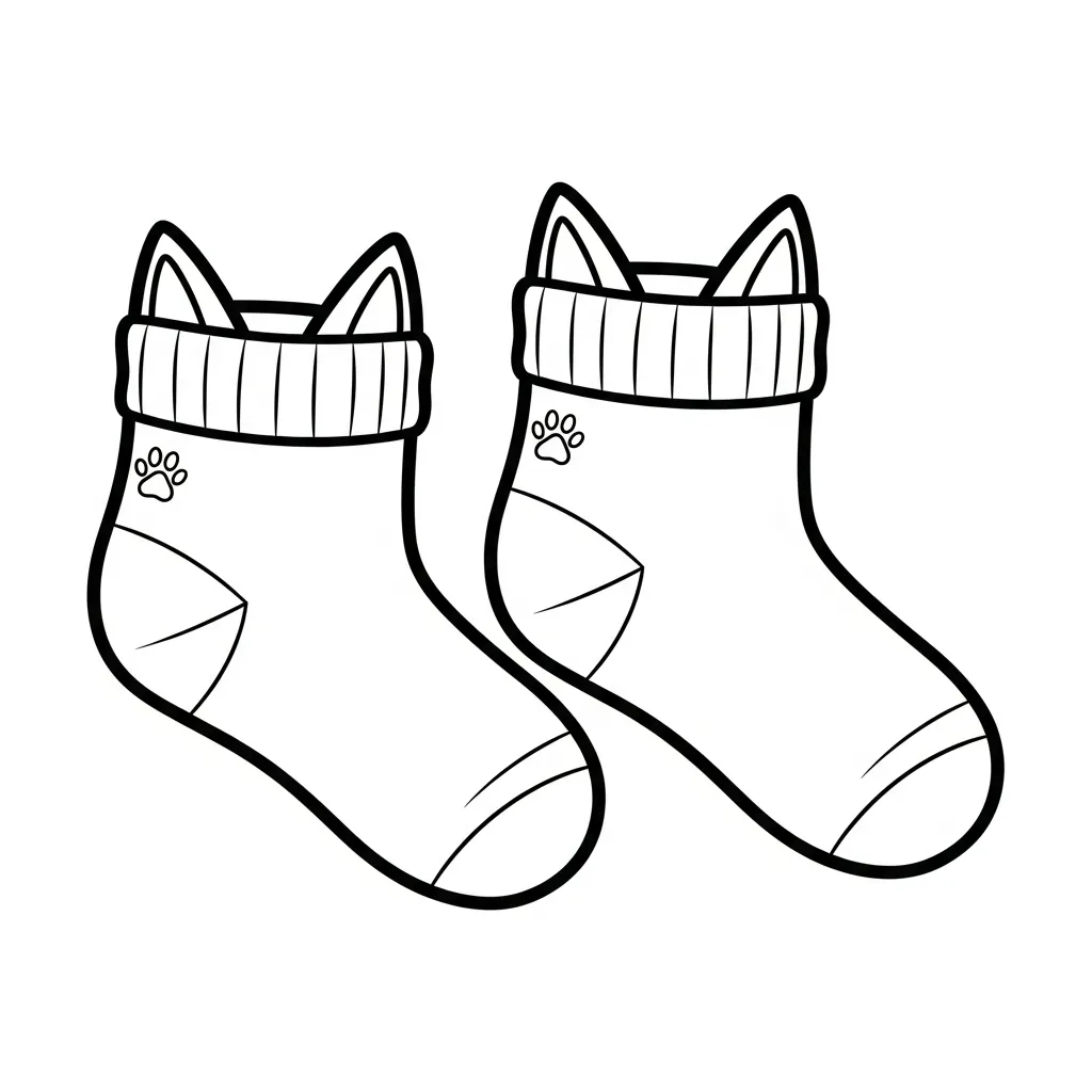 descargar Calcetines 11 para colorear gratis