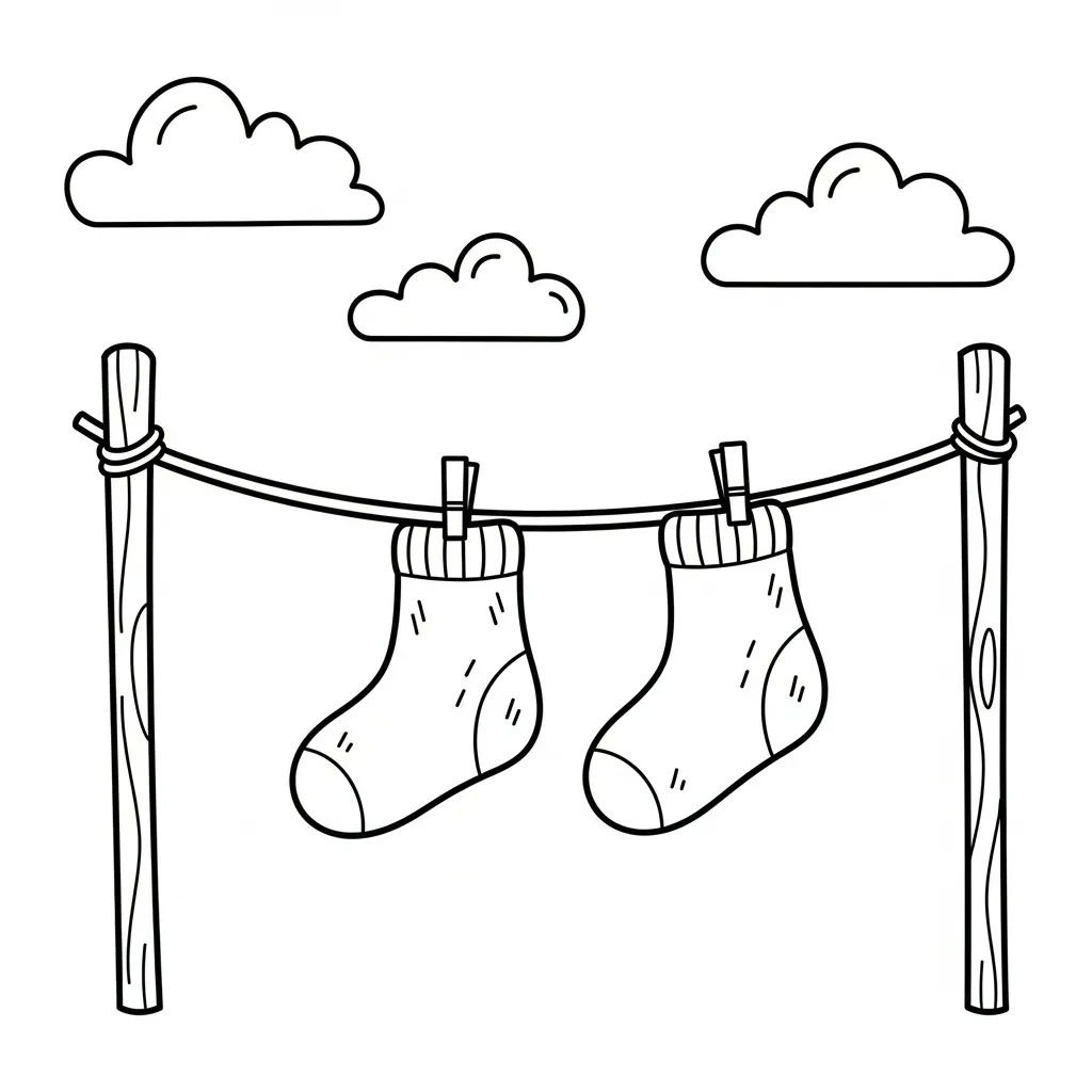 Calcetines 15 para colorear para imprimir gratis