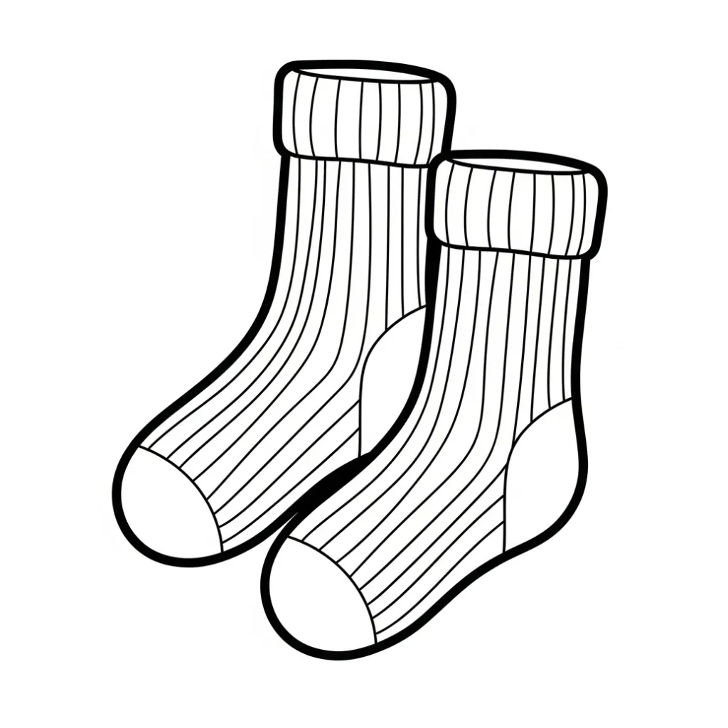 Calcetines 16 para colorear para niño de 4 años