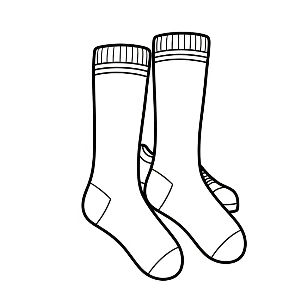 Calcetines 18 para colorear para niño de 2 años