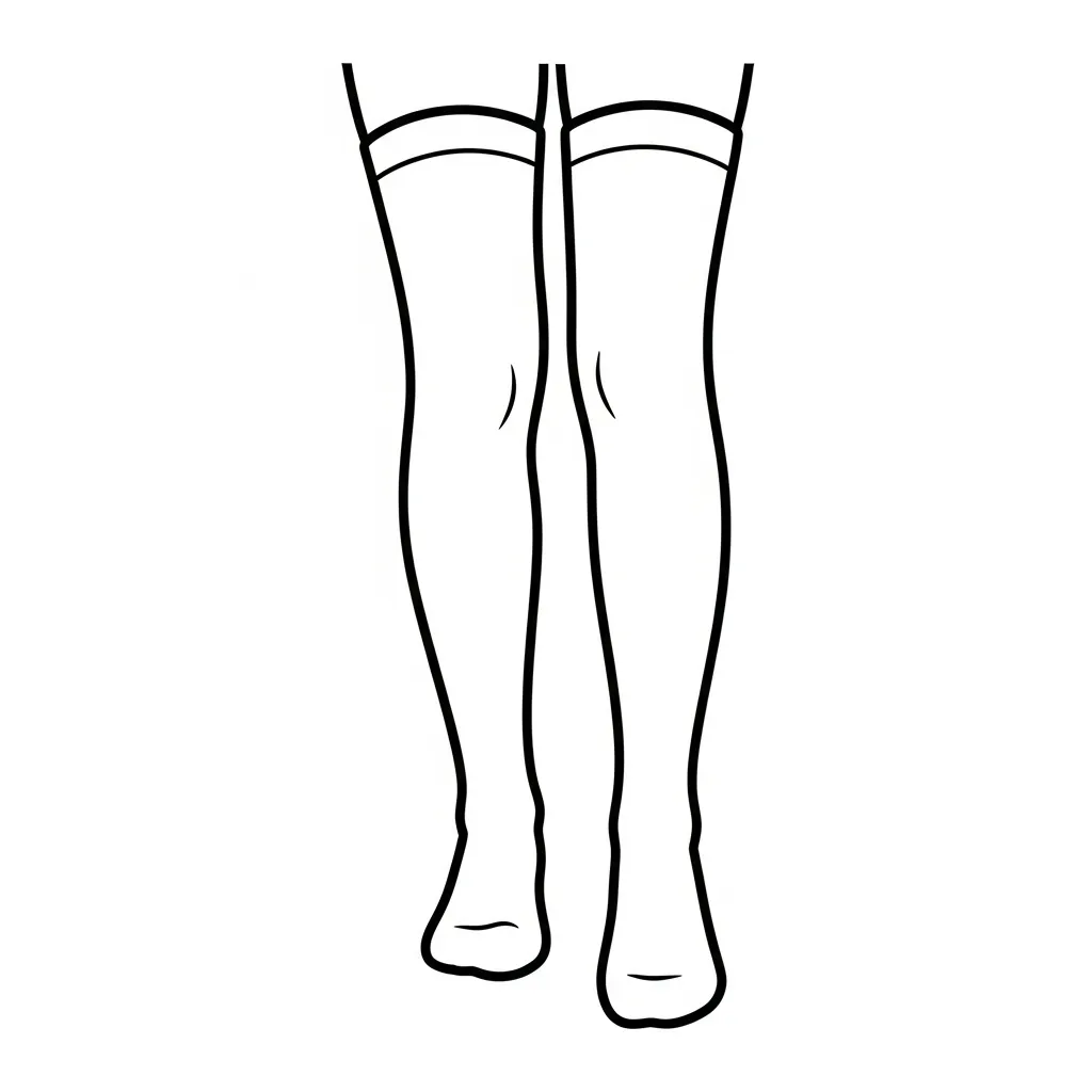 Calcetines 2 para colorear para imprimir para niño de 2 años