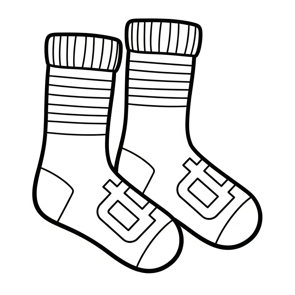 Calcetines 22 para colorear para imprimir gratis