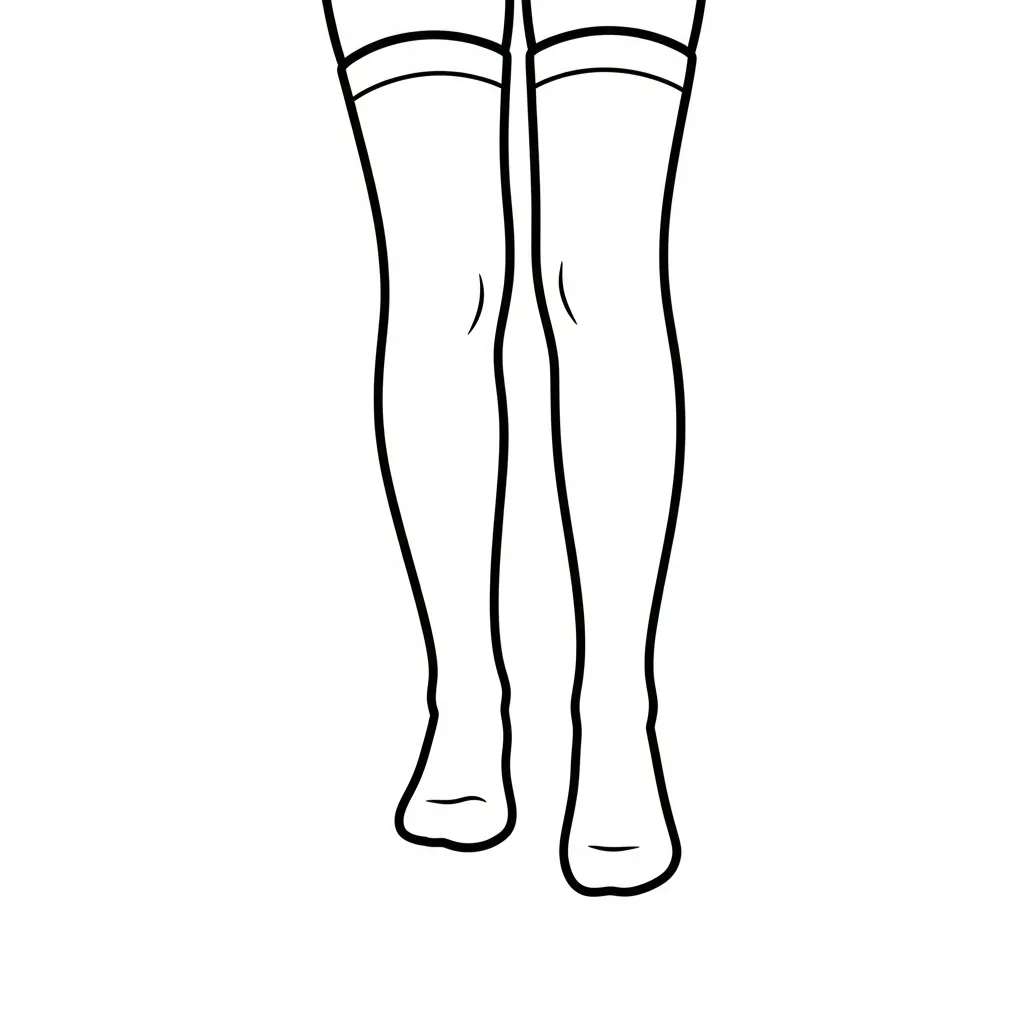 Calcetines 4 para colorear de para niños