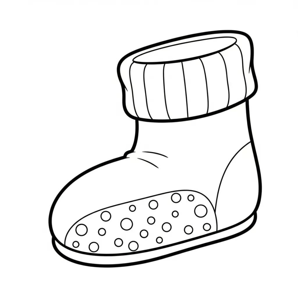 Calcetines 6 para colorear para niño de para imprimir