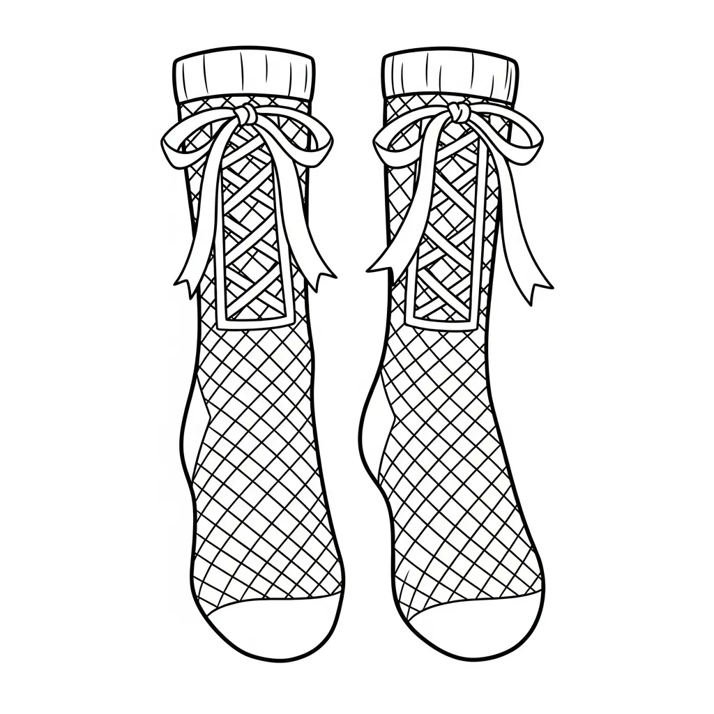 Calcetines 7 para colorear y dibujo para imprimir