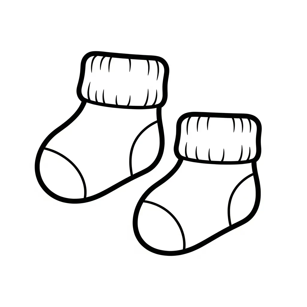 Calcetines 9 para colorear gratis para imprimir