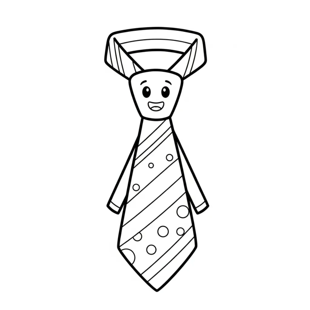 Corbata 1 para colorear para niño de 8 años