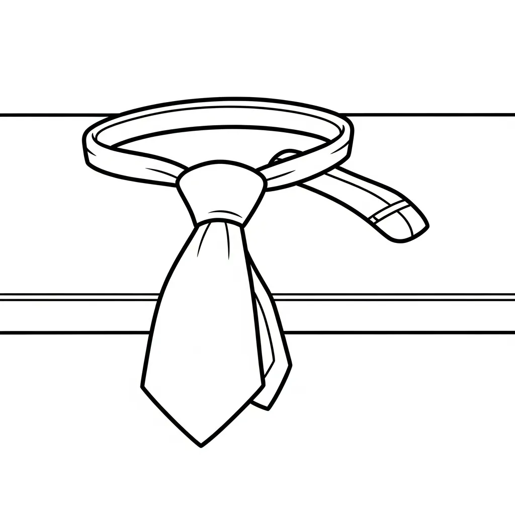 Corbata 10 para colorear para primaria