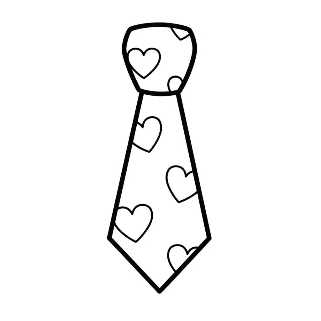 Corbata 11 para colorear y recortar