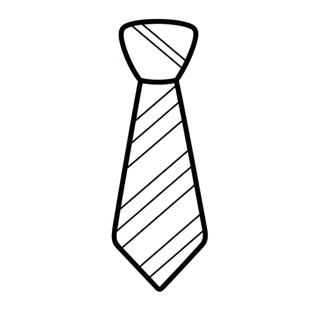 Corbata 12 para colorear gratis para imprimir