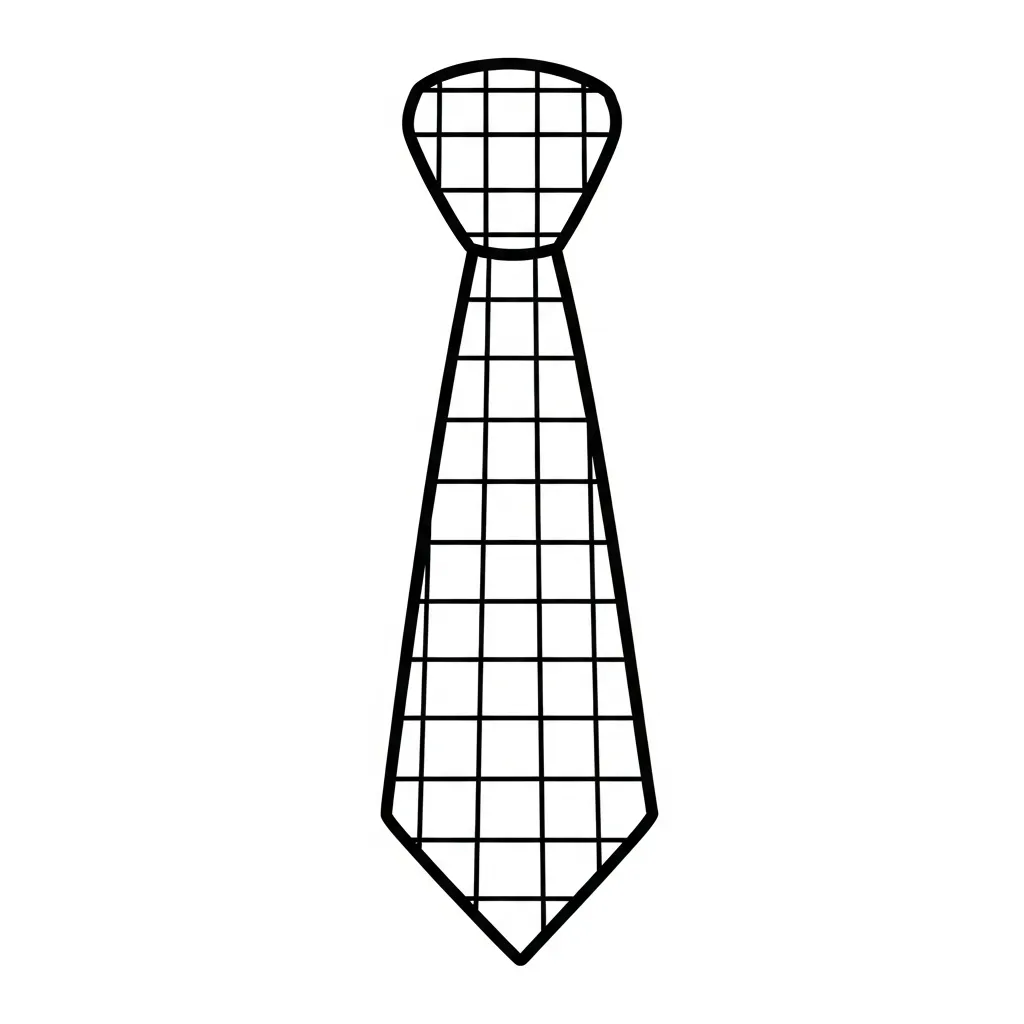 Corbata 13 para colorear para niños