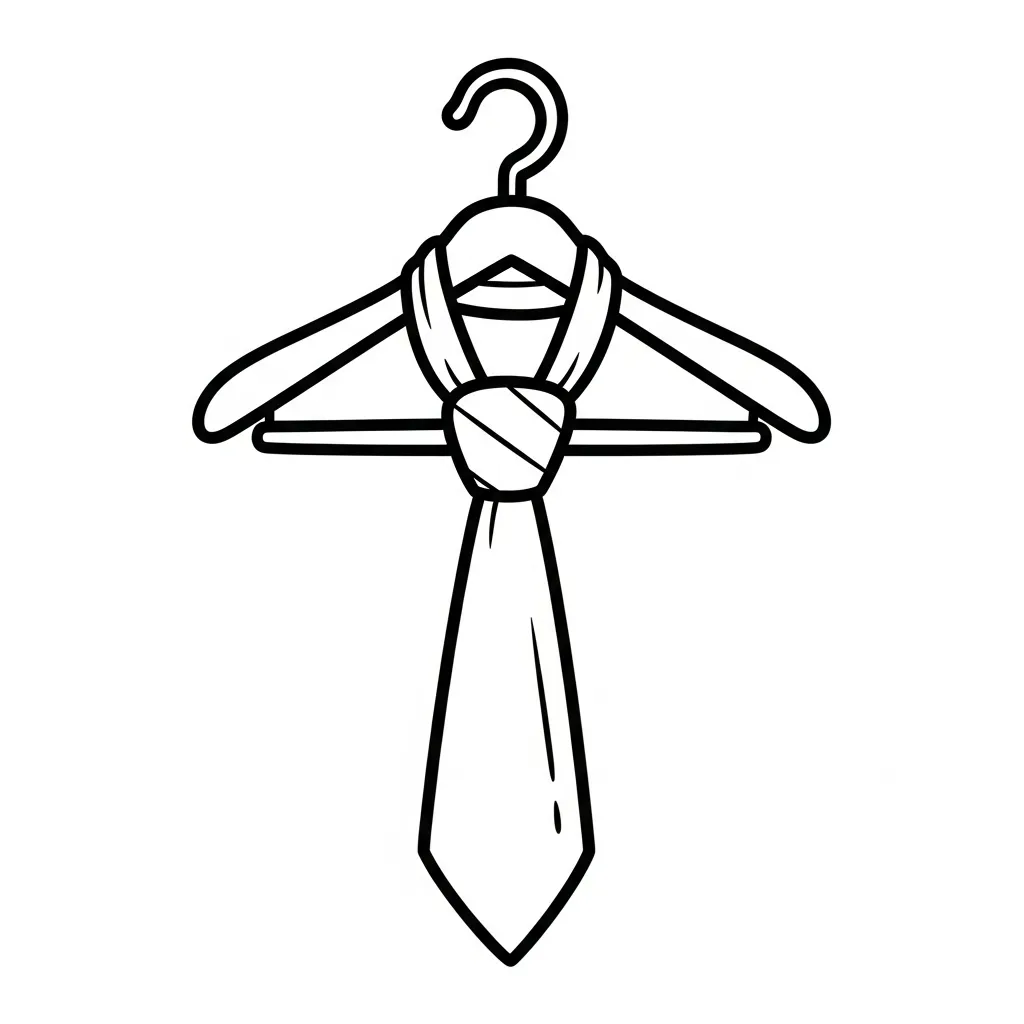 Corbata 18 para colorear y dibujo para imprimir